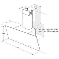 Bauknecht DBHVP 83 LT K Wand-Dunstabzugshaube